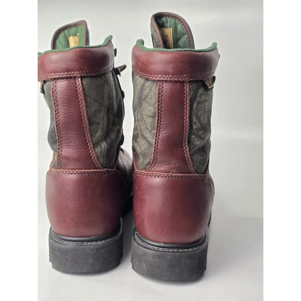 Wolverine Camo Men's Boots Size 7.5 Brown Leather Hunting Work‎ High Top Shoes